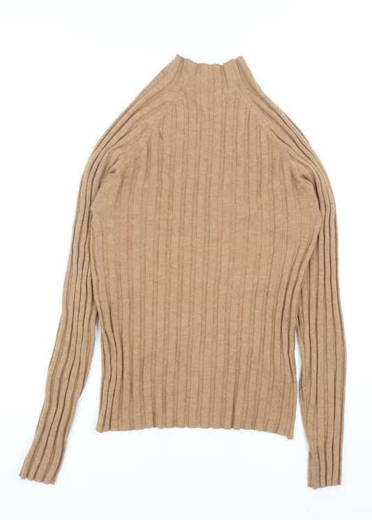 Womens UK Size S Mango Brown Pullover Jumper