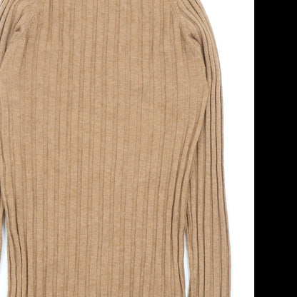 Womens UK Size S Mango Brown Pullover Jumper
