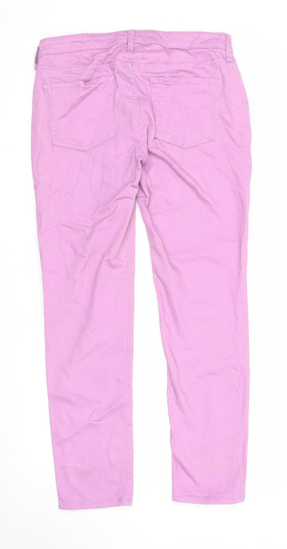 Gap Womens Purple Cotton Straight Jeans Size 6 Regular Zip