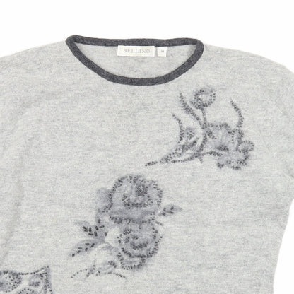 Womens UK Size M Bellino Grey Pullover Jumper