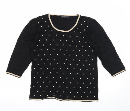Womens UK Size L Just Elegance Black Pullover Jumper
