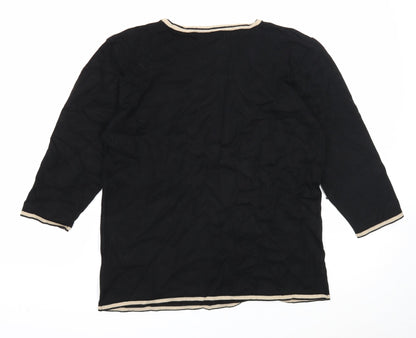 Womens UK Size L Just Elegance Black Pullover Jumper