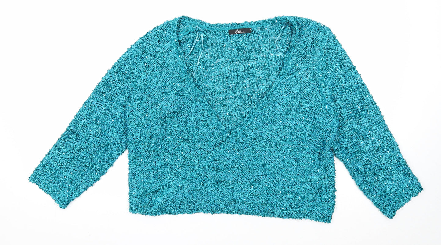 Womens UK Size M Bonmarché Blue Pullover Jumper