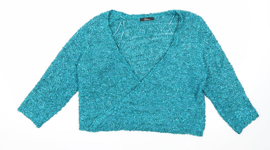 Womens UK Size M Bonmarché Blue Pullover Jumper