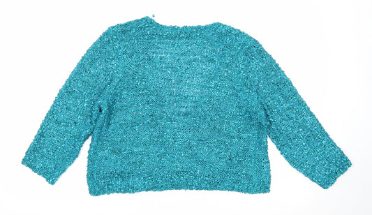 Womens UK Size M Bonmarché Blue Pullover Jumper