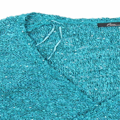 Womens UK Size M Bonmarché Blue Pullover Jumper