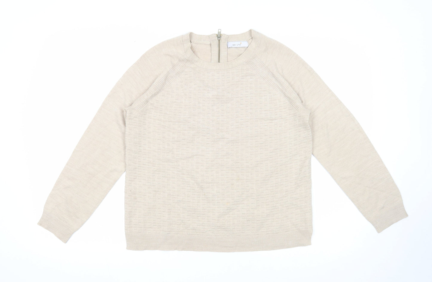 Womens UK Size 12 Marks and Spencer Beige Pullover Jumper