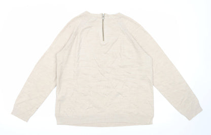 Womens UK Size 12 Marks and Spencer Beige Pullover Jumper