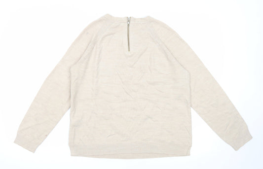 Womens UK Size 12 Marks and Spencer Beige Pullover Jumper