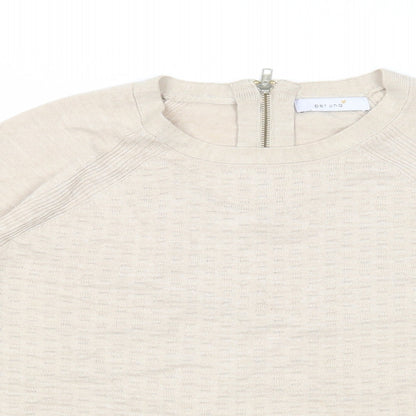 Womens UK Size 12 Marks and Spencer Beige Pullover Jumper