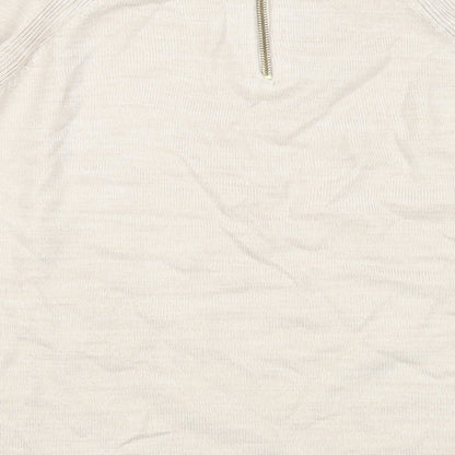 Womens UK Size 12 Marks and Spencer Beige Pullover Jumper