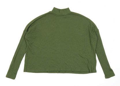 Womens UK Size XS Divided Green Pullover Jumper