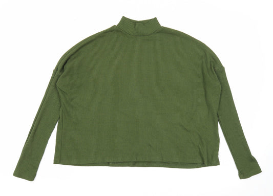 Womens UK Size XS Divided Green Pullover Jumper