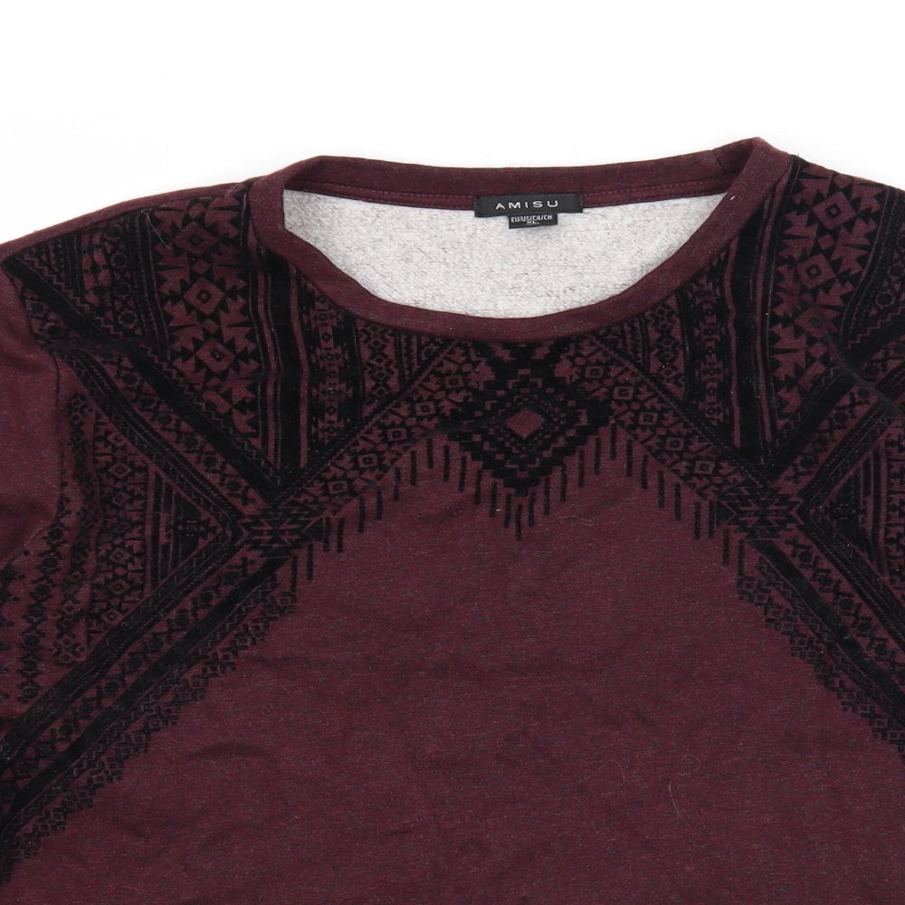 Womens UK Size XL Amisu Purple Pullover Jumper