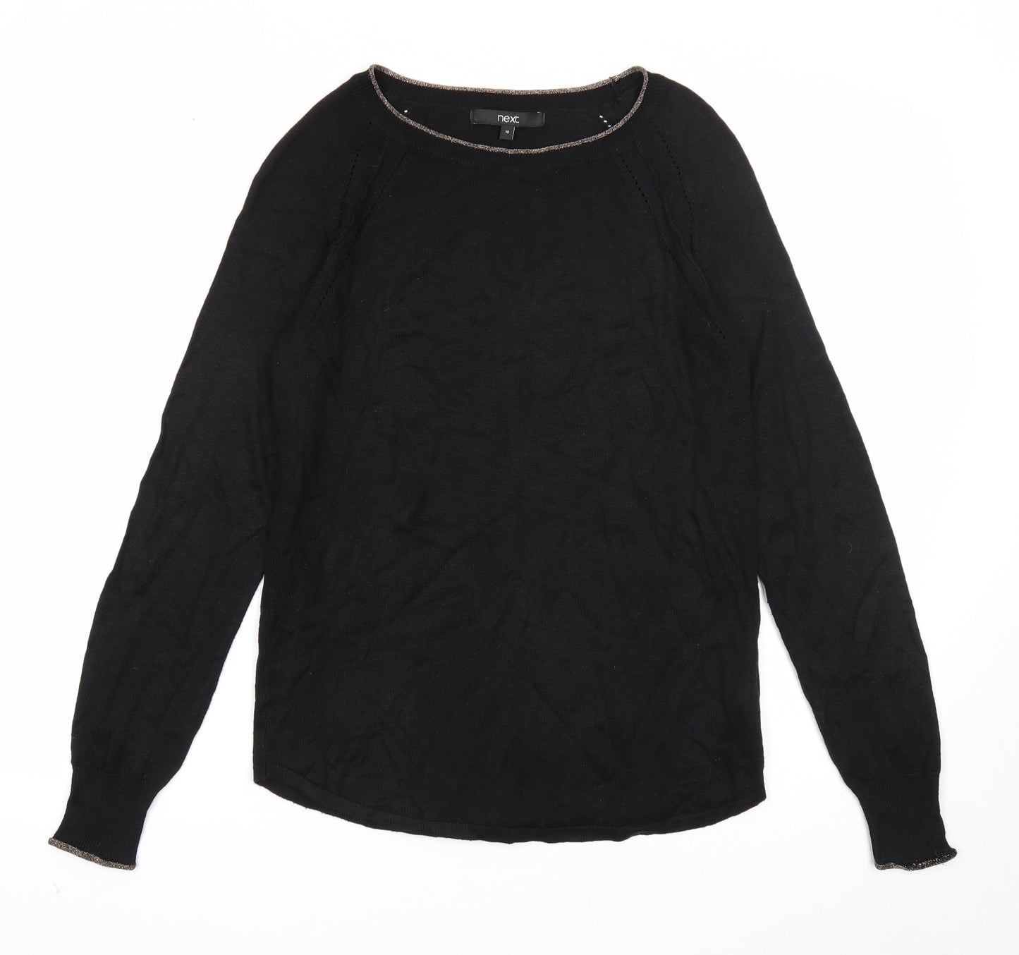 Womens UK Size 10 NEXT Black Pullover Jumper
