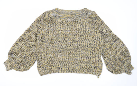 Womens UK Size M New Look Yellow Pullover Jumper