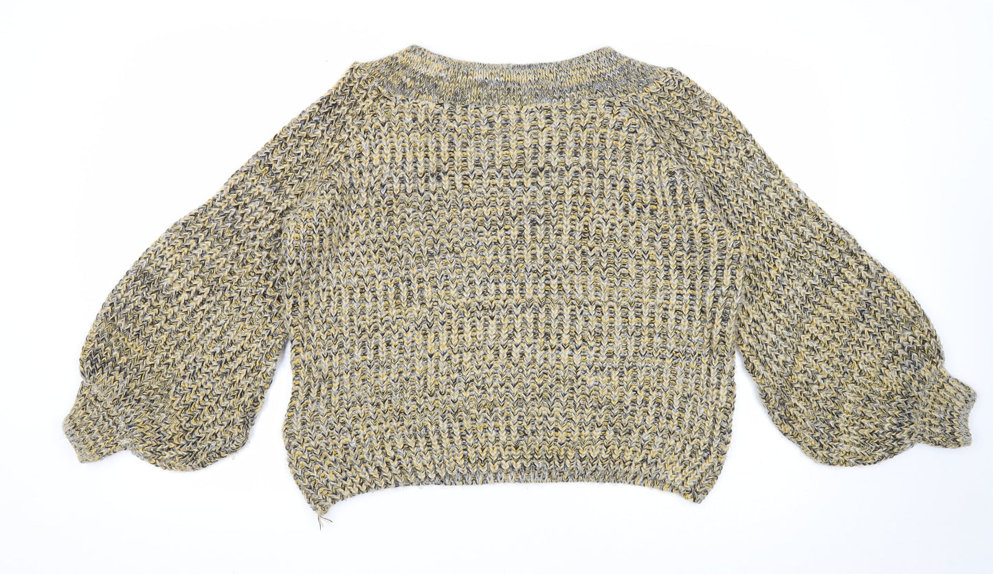 Womens UK Size M New Look Yellow Pullover Jumper