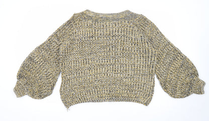 Womens UK Size M New Look Yellow Pullover Jumper