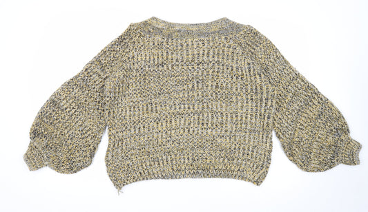 Womens UK Size M New Look Yellow Pullover Jumper