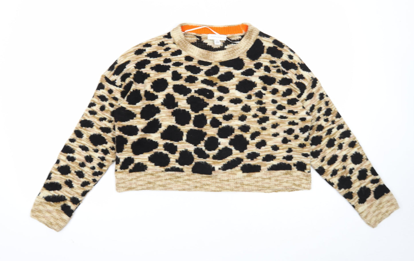 Womens UK Size 12 Topshop Brown Pullover Jumper