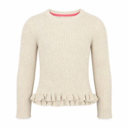 Cynthia Rowley Girls Beige Round Neck Cotton Pullover Jumper Size 5-6 Years Pullover