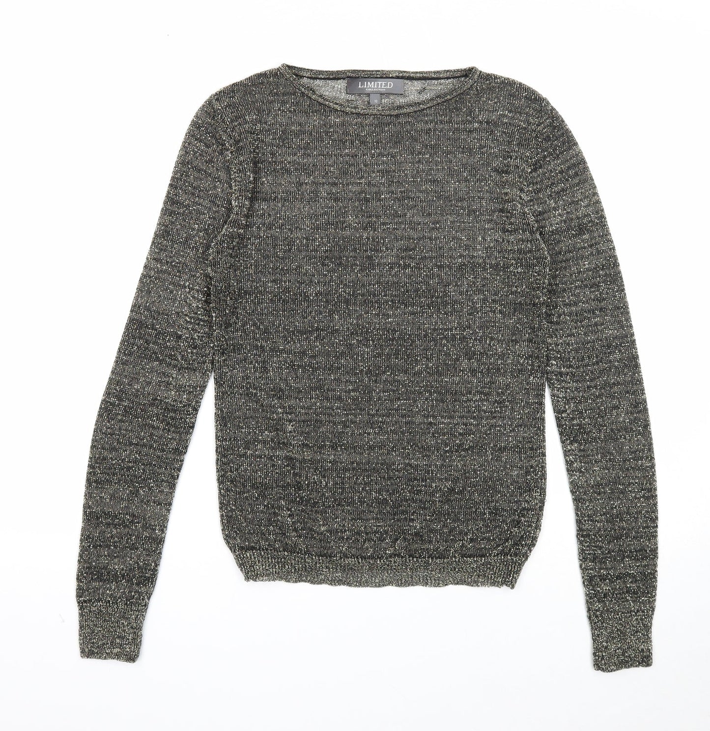 Womens UK Size 10 Limited Collection Gold Pullover Jumper