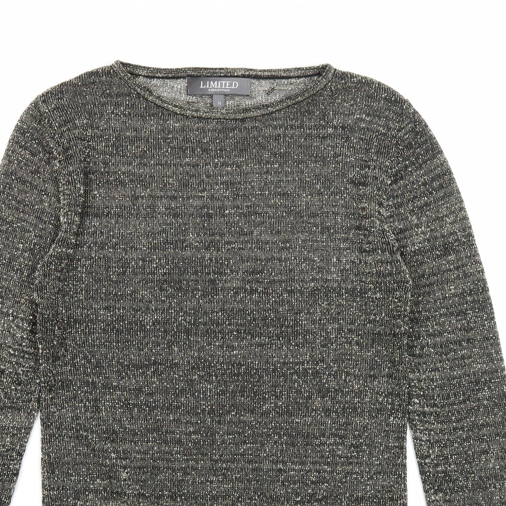 Womens UK Size 10 Limited Collection Gold Pullover Jumper