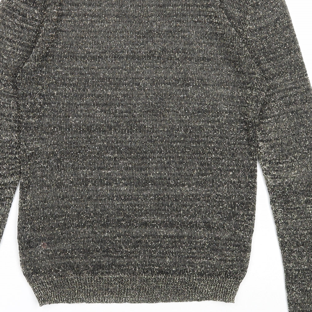 Womens UK Size 10 Limited Collection Gold Pullover Jumper