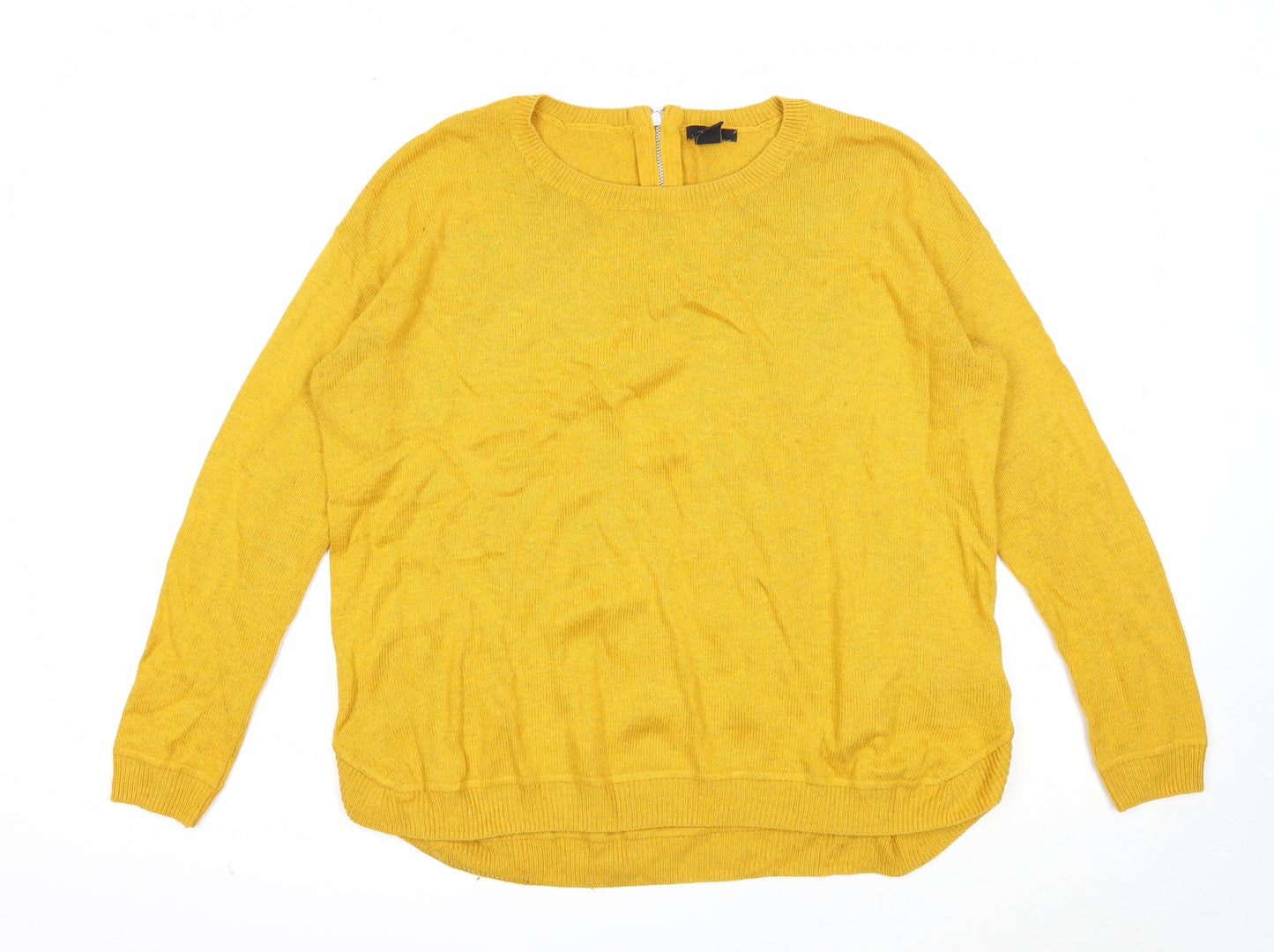 Womens UK Size M H&M Yellow Pullover Jumper