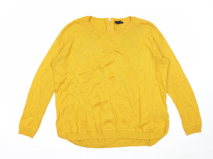 Womens UK Size M H&M Yellow Pullover Jumper