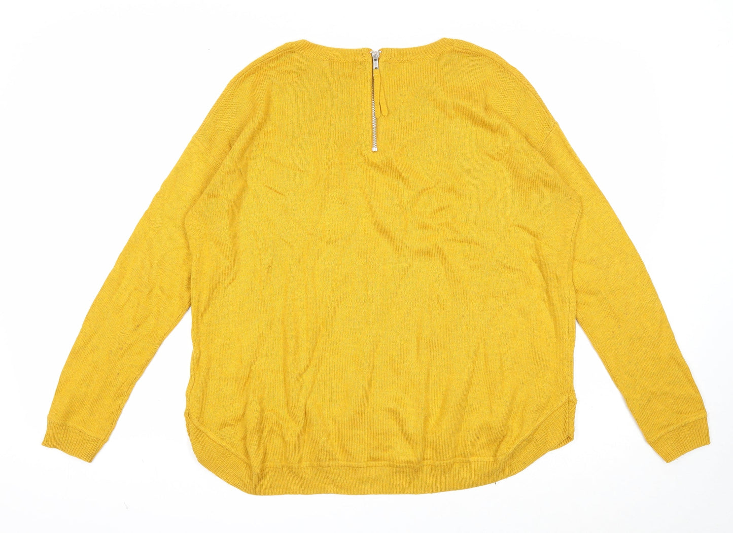 Womens UK Size M H&M Yellow Pullover Jumper