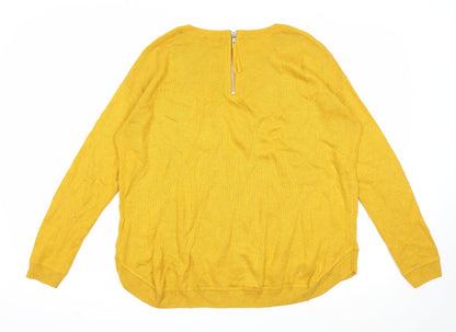 Womens UK Size M H&M Yellow Pullover Jumper