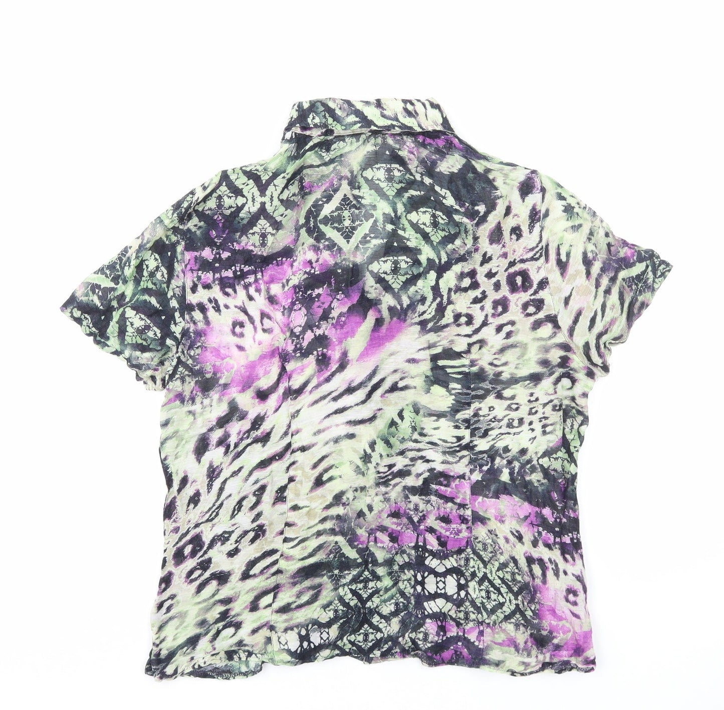 Womens UK Size M Preworn Multicoloured Basic Button-Up