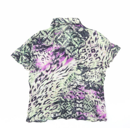 Womens UK Size M Preworn Multicoloured Basic Button-Up