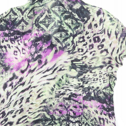 Womens UK Size M Preworn Multicoloured Basic Button-Up