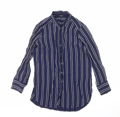 Womens UK Size 12 Marks and Spencer Blue Basic Button-Up