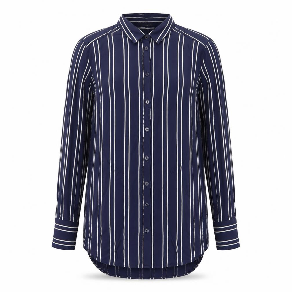 Womens UK Size 12 Marks and Spencer Blue Basic Button-Up