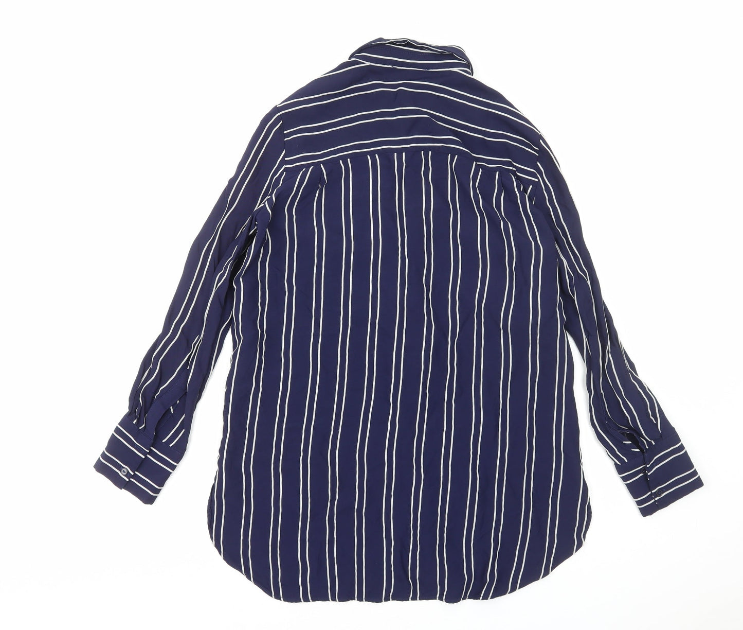 Womens UK Size 12 Marks and Spencer Blue Basic Button-Up