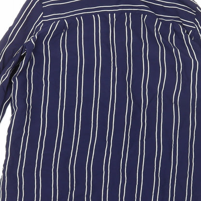 Womens UK Size 12 Marks and Spencer Blue Basic Button-Up