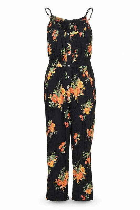 Womens UK Size 8 Only Black Jumpsuit One-Piece