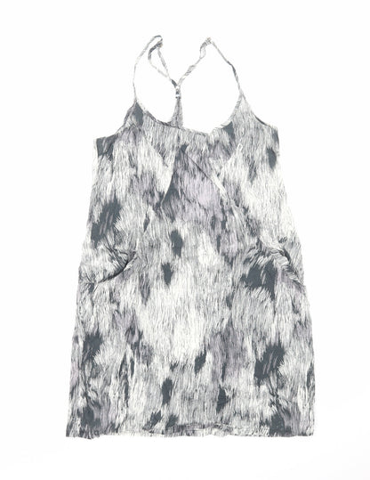 Preworn Womens Grey Tie Dye Viscose Tank Dress Size S Scoop Neck Pullover