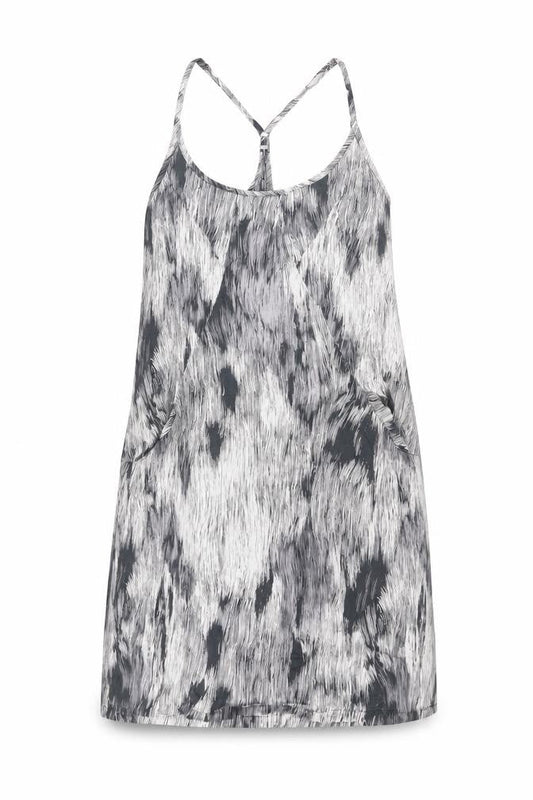 Preworn Womens Grey Tie Dye Viscose Tank Dress Size S Scoop Neck Pullover
