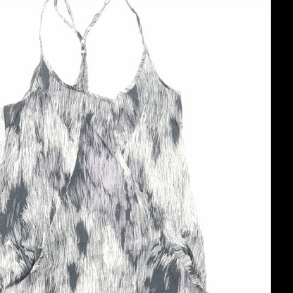 Preworn Womens Grey Tie Dye Viscose Tank Dress Size S Scoop Neck Pullover