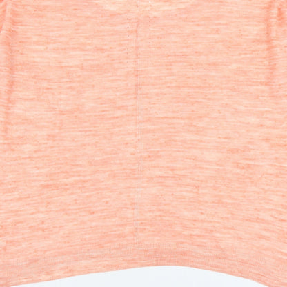 Hoxton Chic Womens Orange Round Neck Acrylic Pullover Jumper Size L