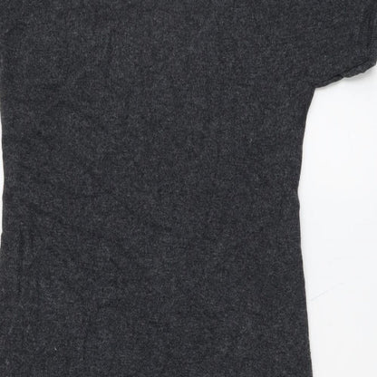 Monsoon Womens Green Geometric Cotton Jumper Dress Size S Scoop Neck Pullover