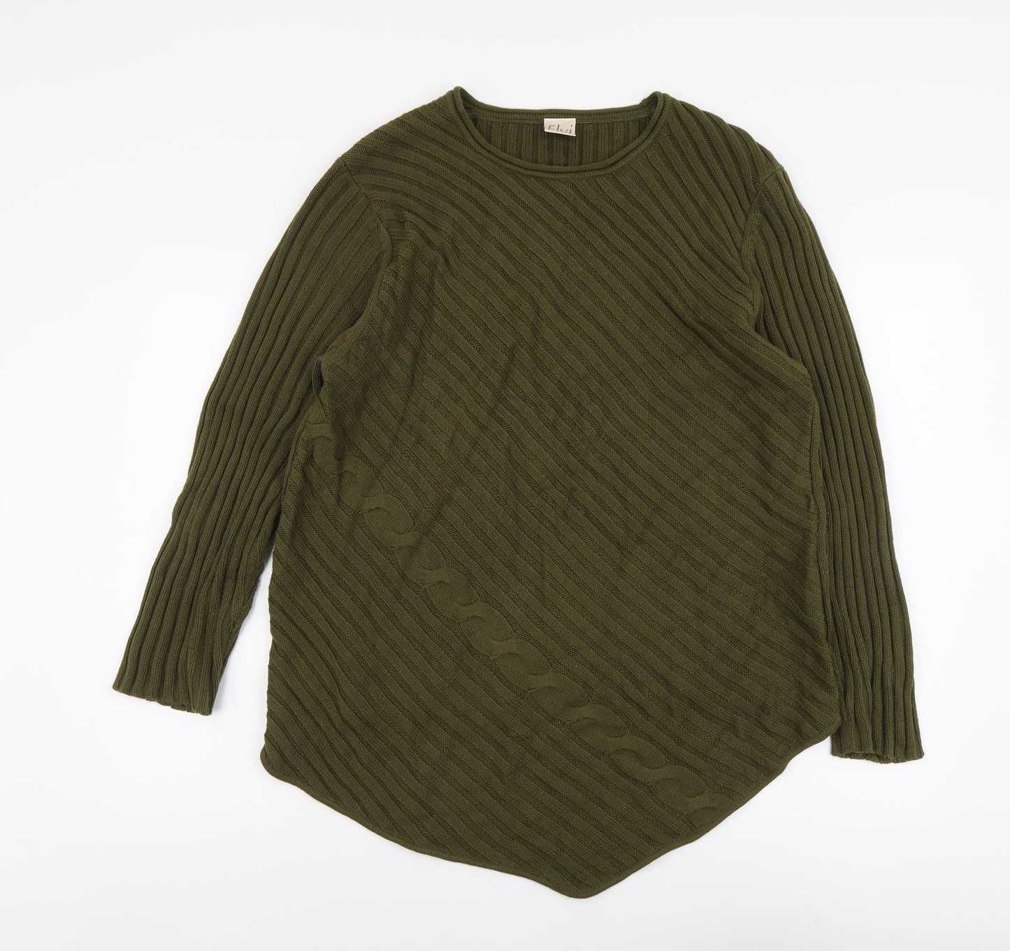 Womens UK Size M ELVI Green Pullover Jumper