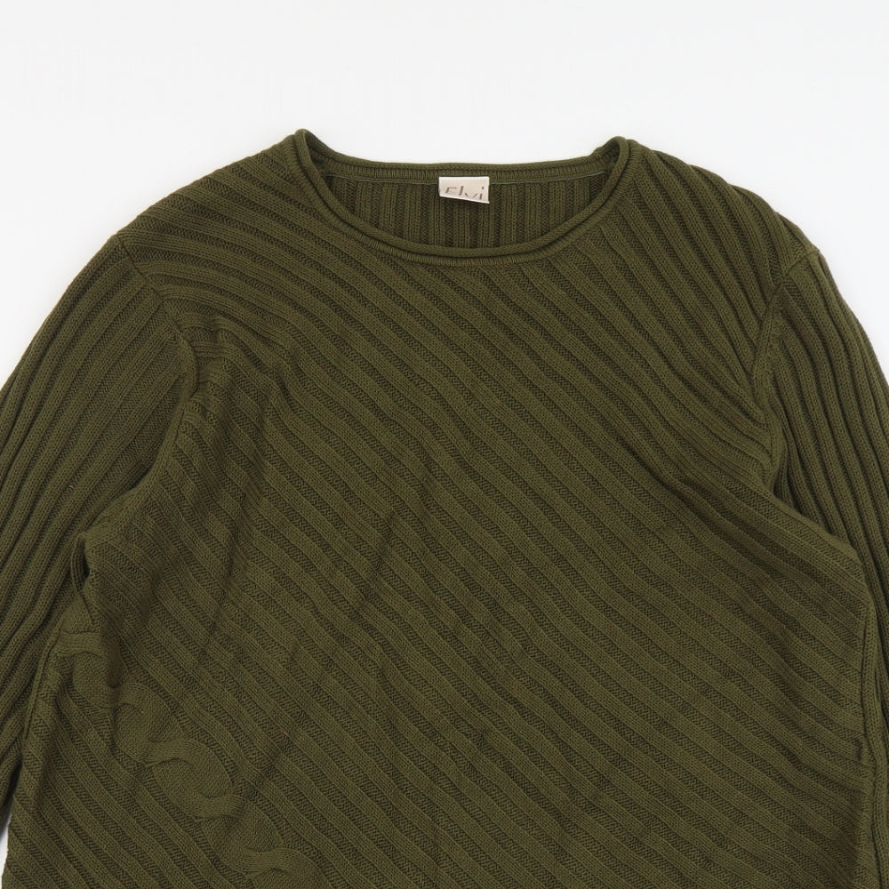 Womens UK Size M ELVI Green Pullover Jumper