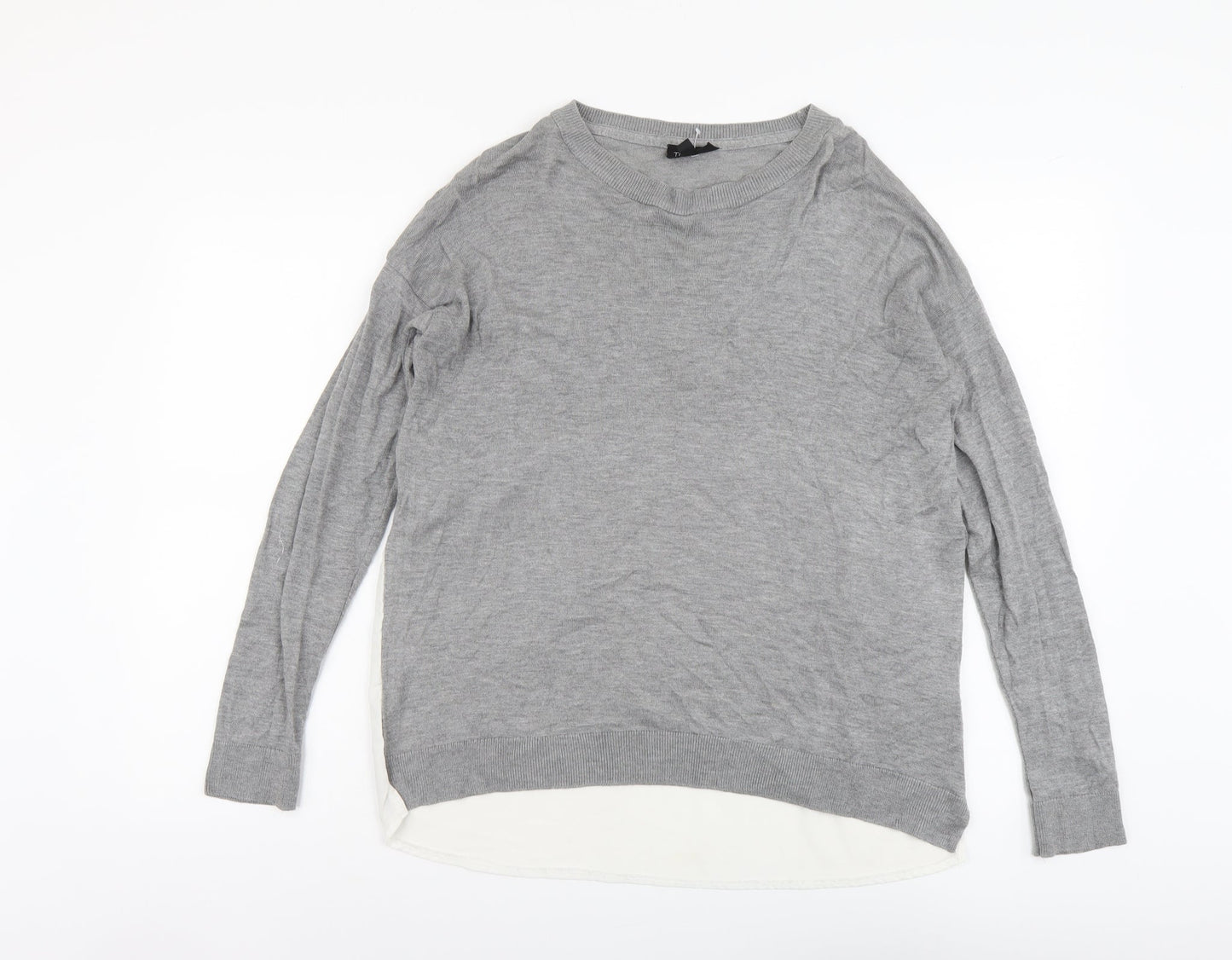 Womens UK Size 12 Topshop Grey Pullover Jumper