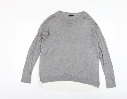 Womens UK Size 12 Topshop Grey Pullover Jumper