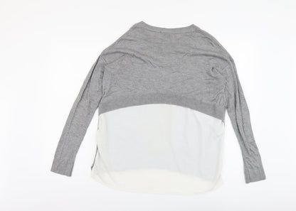 Womens UK Size 12 Topshop Grey Pullover Jumper